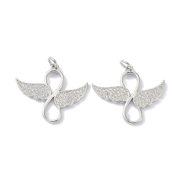 PandaHall Brass Cubic Zirconia Pendants, with Jump Ring, Long-Lasting Plated, Lead Free & Cadmium Free, Angel, Real Platinum Plated..., Clear
PandaHall Brass Cubic Zirconia Pendants, with Jump Ring, Long-Lasting Plated, Lead Free & Cadmium Free, Angel, Real Platinum Plated..., Clear