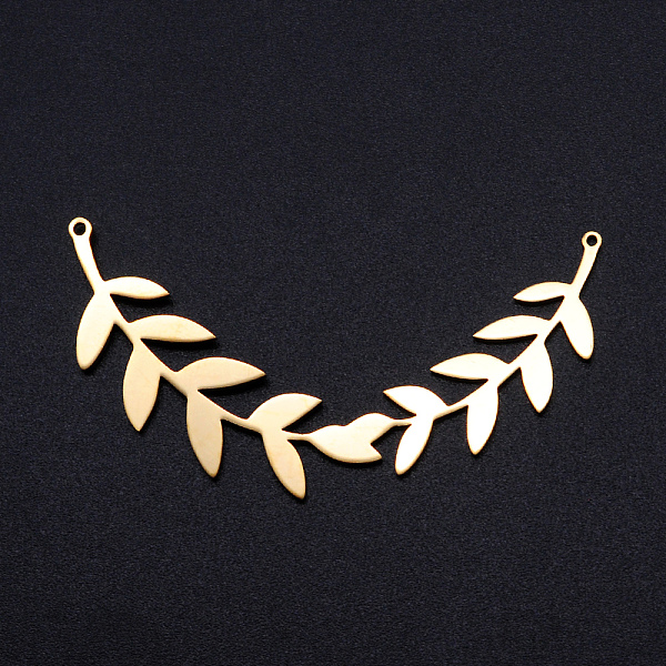PandaHall 201 Stainless Steel Pendants, Filigree Joiners Findings, Laser Cut, Olive Branch, Golden, 29x59x1mm, Hole: 1.2mm 201 Stainless...
PandaHall 201 Stainless Steel Pendants, Filigree Joiners Findings, Laser Cut, Olive Branch, Golden, 29x59x1mm, Hole: 1.2mm 201 Stainless...
