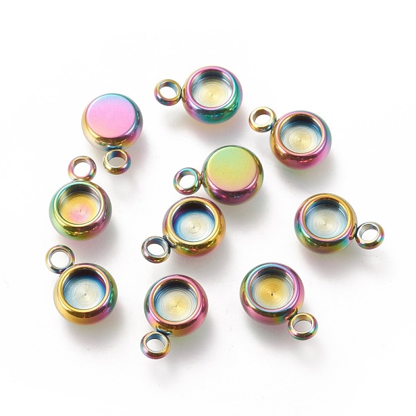PandaHall Ion Plating(IP) 304 Stainless Steel Pendant Cabochon Settings, Flat Round, Rainbow Color, Tray: 4mm, 9x6x3mm, Hole: 1.6mm 304...
PandaHall Ion Plating(IP) 304 Stainless Steel Pendant Cabochon Settings, Flat Round, Rainbow Color, Tray: 4mm, 9x6x3mm, Hole: 1.6mm 304...