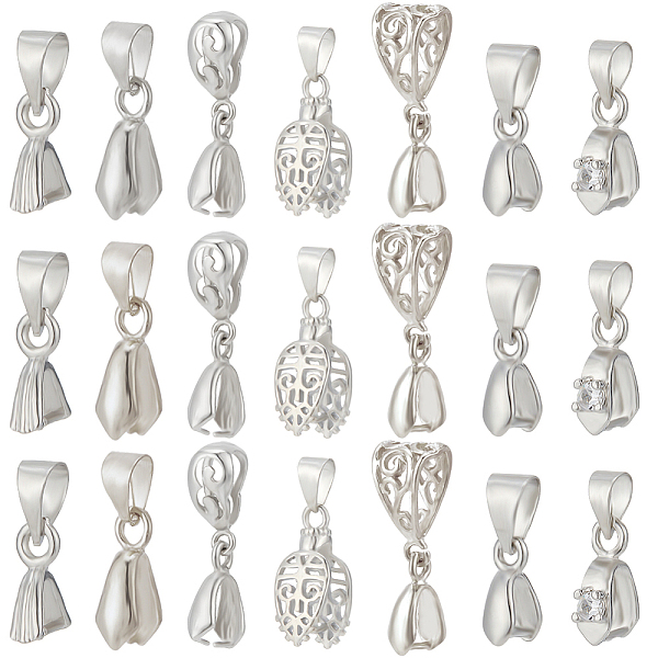 PandaHall SUNNYCLUE 35Pcs 7 Styles Rack Plating Brass Ice Pick Pinch Bails, Long-Lasting Plated, Platinum, 9~18.5x3~8x3~5mm, Hole...
PandaHall SUNNYCLUE 35Pcs 7 Styles Rack Plating Brass Ice Pick Pinch Bails, Long-Lasting Plated, Platinum, 9~18.5x3~8x3~5mm, Hole...