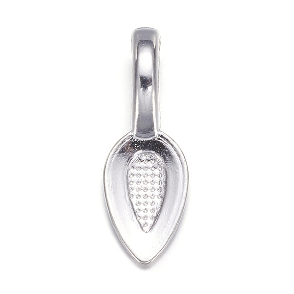 PandaHall Tibetan Style Alloy Glue-on Flat Pad Bails, Leaf, Cadmium Free & Nickel Free & Lead Free, Silver, 21x8x6mm, Hole: 4mm Alloy
PandaHall Tibetan Style Alloy Glue-on Flat Pad Bails, Leaf, Cadmium Free & Nickel Free & Lead Free, Silver, 21x8x6mm, Hole: 4mm Alloy