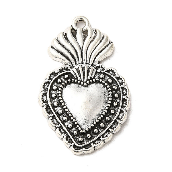 PandaHall Tibetan Style Alloy Pendants, Cadmium Free & Lead Free, Sacred Heart, Antique Silver, 35.5x22x3mm, Hole: 2mm, about 220Pcs/1000G...
PandaHall Tibetan Style Alloy Pendants, Cadmium Free & Lead Free, Sacred Heart, Antique Silver, 35.5x22x3mm, Hole: 2mm, about 220Pcs/1000G...