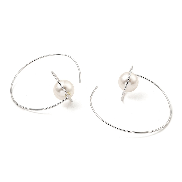 PandaHall Rhodium Plated 925 Sterling Silver Dangle Earrings, with Shell Pearl Beaded, Real Platinum Plated, 55x21.5mm Sterling Silver Round..., White
PandaHall Rhodium Plated 925 Sterling Silver Dangle Earrings, with Shell Pearl Beaded, Real Platinum Plated, 55x21.5mm Sterling Silver Round..., White