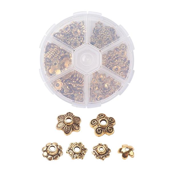 PandaHall 1Box Mixed Style Tibetan Style Alloy Flower Bead Caps, Antique Golden, 7~10x4~10mm, Hole: 1~2mm, about 30pcs/compartment Alloy
PandaHall 1Box Mixed Style Tibetan Style Alloy Flower Bead Caps, Antique Golden, 7~10x4~10mm, Hole: 1~2mm, about 30pcs/compartment Alloy