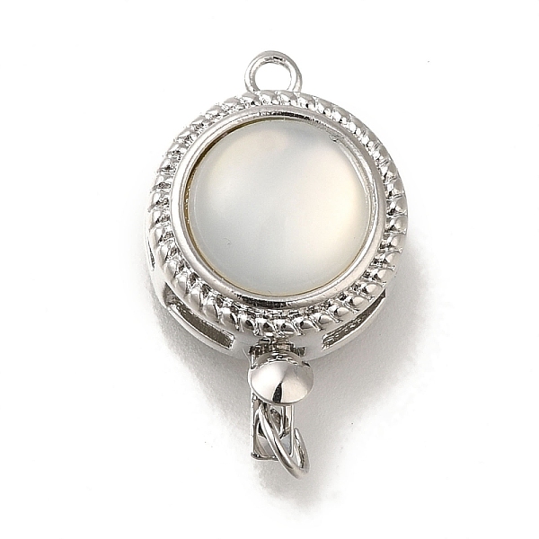 PandaHall Brass Box Clasps with Resin, Flat Round, Platinum, 19x13x8mm, Hole: 1.6mm Brass Round
PandaHall Brass Box Clasps with Resin, Flat Round, Platinum, 19x13x8mm, Hole: 1.6mm Brass Round