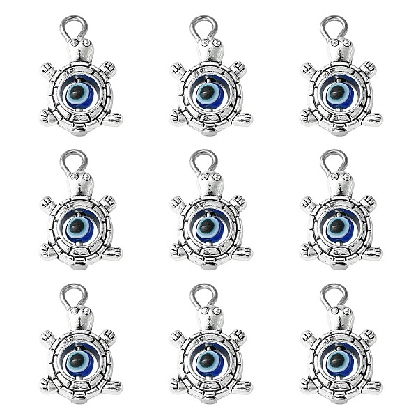 PandaHall 30Pcs Tibetan Style Alloy & Evil Eye Resin Pendants, with Platinum Tone Iron Loops, Tortoise Charms, Antique Silver, 20x12.5x4mm...
PandaHall 30Pcs Tibetan Style Alloy & Evil Eye Resin Pendants, with Platinum Tone Iron Loops, Tortoise Charms, Antique Silver, 20x12.5x4mm...