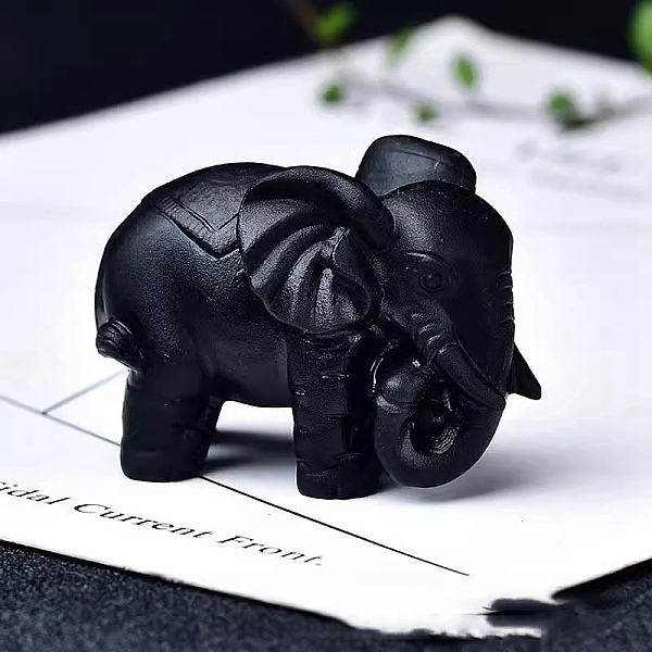 PandaHall Natural Obsidian Ornament Home Desktop Decoration Craft, Elephant, 60mm Obsidian Elephant
PandaHall Natural Obsidian Ornament Home Desktop Decoration Craft, Elephant, 60mm Obsidian Elephant