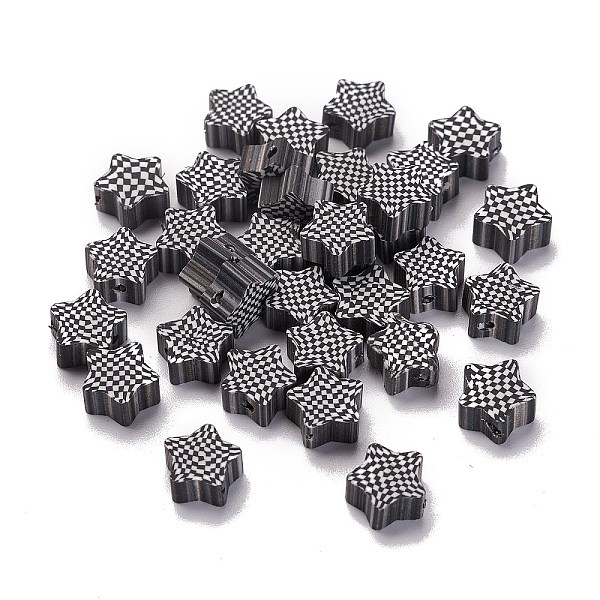 PandaHall Handmade Polymer Clay Beads, Star with Tartan Pattern, Black, 9x9x4.5~5mm, Hole: 1.4mm Polymer Clay Star Black
PandaHall Handmade Polymer Clay Beads, Star with Tartan Pattern, Black, 9x9x4.5~5mm, Hole: 1.4mm Polymer Clay Star Black