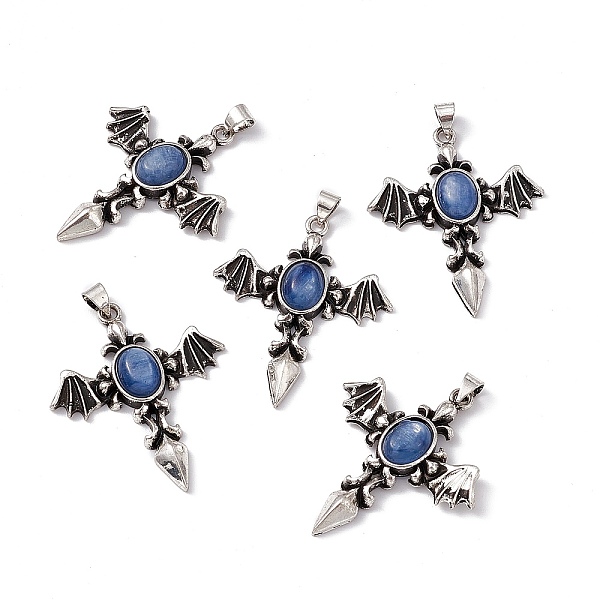 PandaHall Natural Kyanite/Cyanite/Disthene Pendants, Angel Wing Charm, with Antique Silver Color Brass Findings, 37x31x5.5~6mm, Hole: 4x3mm...
PandaHall Natural Kyanite/Cyanite/Disthene Pendants, Angel Wing Charm, with Antique Silver Color Brass Findings, 37x31x5.5~6mm, Hole: 4x3mm...