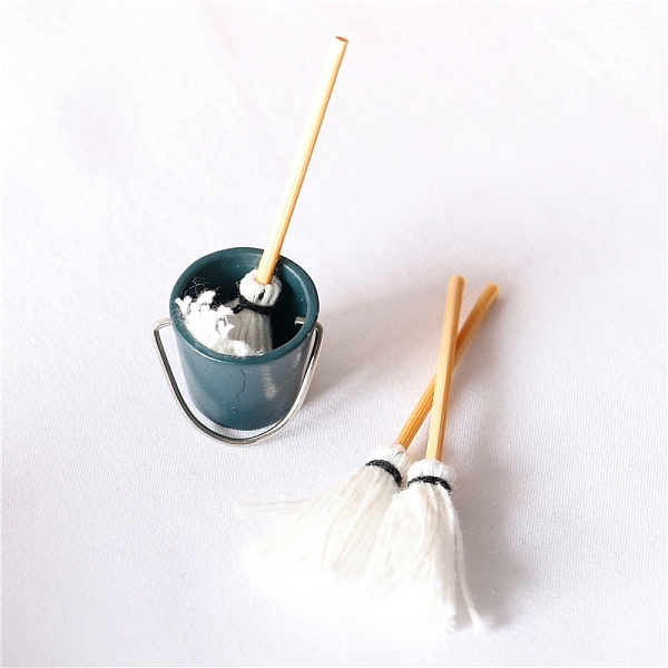 PandaHall Mini Plastic Bucket & Mop Model, Miniature Dollhouse Decorations Accessories, Teal, 8~18.5x15~62mm, 2pcs/set Plastic Others Cyan
PandaHall Mini Plastic Bucket & Mop Model, Miniature Dollhouse Decorations Accessories, Teal, 8~18.5x15~62mm, 2pcs/set Plastic Others Cyan