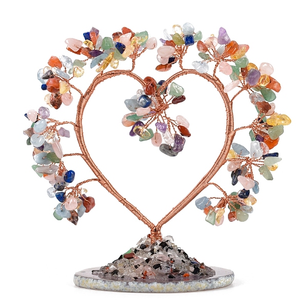 PandaHall Natural Mixed Stone Chips Heart Tree Decorations, Copper Wire Feng Shui Energy Stone Gift for Women Men Meditation, 150x150mm...
PandaHall Natural Mixed Stone Chips Heart Tree Decorations, Copper Wire Feng Shui Energy Stone Gift for Women Men Meditation, 150x150mm...