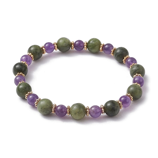 PandaHall Natural Amethyst & Chinese Jade Beaded Stretch Bracelet, Inner Diameter: 2-1/4 inch(5.6cm) Jade Round
PandaHall Natural Amethyst & Chinese Jade Beaded Stretch Bracelet, Inner Diameter: 2-1/4 inch(5.6cm) Jade Round