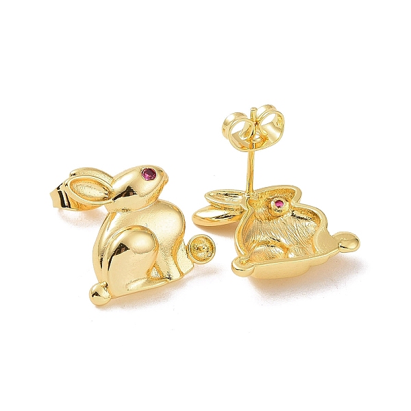 PandaHall Brass Micro Pave Cubic Zirconia Stud Earring Findings, with 925 Sterling Silver Pins, for Half Drilled Bead, Rabbit, Real 18K Gold...
PandaHall Brass Micro Pave Cubic Zirconia Stud Earring Findings, with 925 Sterling Silver Pins, for Half Drilled Bead, Rabbit, Real 18K Gold...