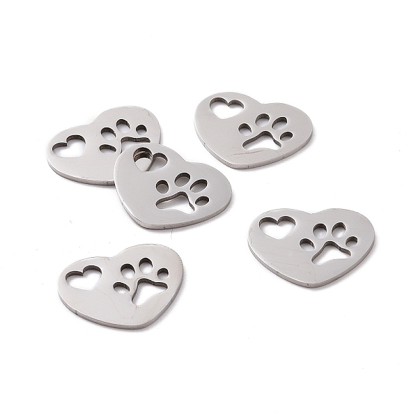 PandaHall 201 Stainless Steel Pendants, Laser Cut, Heart with Hollow Heart & Dog Footprint, Stainless Steel Color, 14.5x18.5x1mm, Hole...
PandaHall 201 Stainless Steel Pendants, Laser Cut, Heart with Hollow Heart & Dog Footprint, Stainless Steel Color, 14.5x18.5x1mm, Hole...