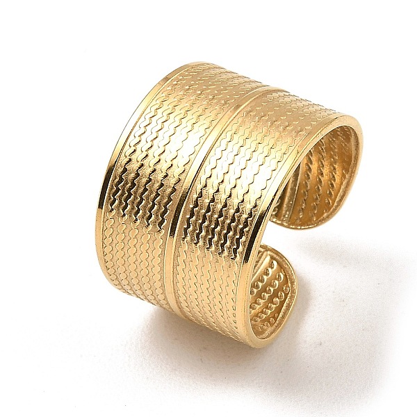 PandaHall 304 Stainless Steel Open Cuff Rings, Wide Band Ring, Real 18K Gold Plated, US Size 6 3/4(17.1mm) 304 Stainless Steel
PandaHall 304 Stainless Steel Open Cuff Rings, Wide Band Ring, Real 18K Gold Plated, US Size 6 3/4(17.1mm) 304 Stainless Steel