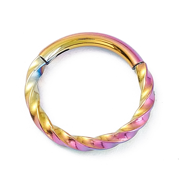 PandaHall Twisted Ring Hoop Earrings for Girl Women, Chunky 304 Stainless Steel Earrings, Rainbow Color, 10.5x1.2mm, 16 Gauge(1.3mm) 304...
PandaHall Twisted Ring Hoop Earrings for Girl Women, Chunky 304 Stainless Steel Earrings, Rainbow Color, 10.5x1.2mm, 16 Gauge(1.3mm) 304...
