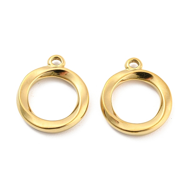 PandaHall 304 Stainless Steel Pendants, Ring Charms, Real 18K Gold Plated, 16x14x2mm, Hole: 1.5mm 304 Stainless Steel Ring
PandaHall 304 Stainless Steel Pendants, Ring Charms, Real 18K Gold Plated, 16x14x2mm, Hole: 1.5mm 304 Stainless Steel Ring