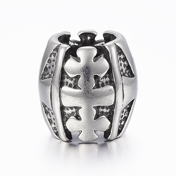 PandaHall 304 Stainless Steel Beads, Large Hole Beads, Barrel, Antique Silver, 10x10mm, Hole: 6mm 304 Stainless Steel Barrel
PandaHall 304 Stainless Steel Beads, Large Hole Beads, Barrel, Antique Silver, 10x10mm, Hole: 6mm 304 Stainless Steel Barrel