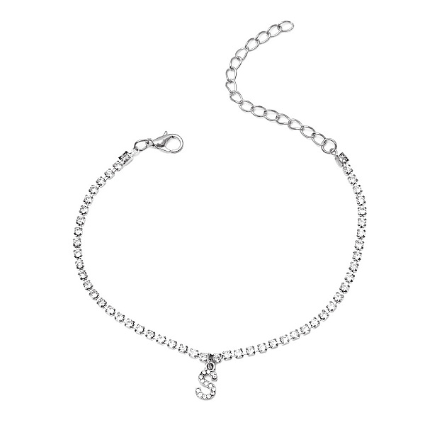 PandaHall Fashionable and Creative Rhinestone Anklet Bracelets, English Letter S Hip-hop Creative Beach Anklet for Women Alloy
PandaHall Fashionable and Creative Rhinestone Anklet Bracelets, English Letter S Hip-hop Creative Beach Anklet for Women Alloy