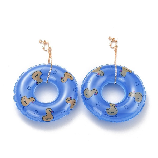 PandaHall Duck Pool Float Dangle Clip-on Earrings for Non Piercing, Chain Tassel with Inflatable Swin Pool Drop Earring, Big Pendant...
PandaHall Duck Pool Float Dangle Clip-on Earrings for Non Piercing, Chain Tassel with Inflatable Swin Pool Drop Earring, Big Pendant...