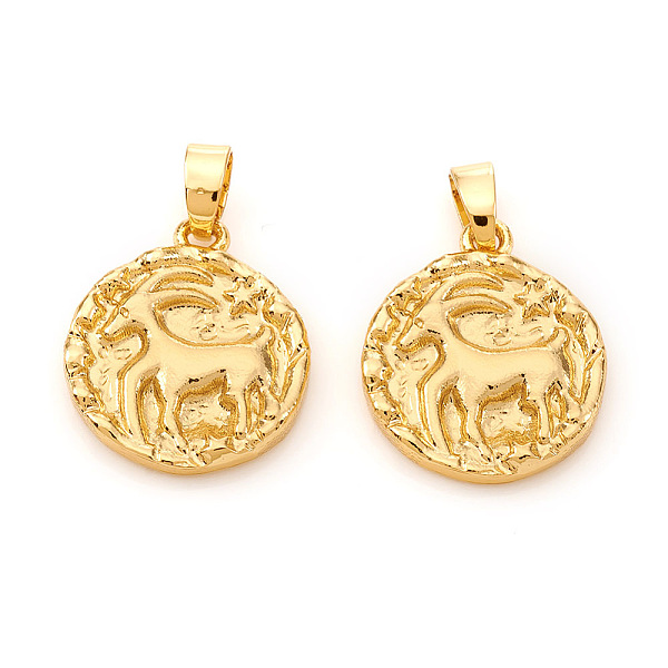 PandaHall Brass Pendants, Textured, Flat Round with Constellation/Zodiac Sign, Real 18K Gold Plated, Capricorn, 16.5x14x2mm, Hole: 5x2.5mm...
PandaHall Brass Pendants, Textured, Flat Round with Constellation/Zodiac Sign, Real 18K Gold Plated, Capricorn, 16.5x14x2mm, Hole: 5x2.5mm...