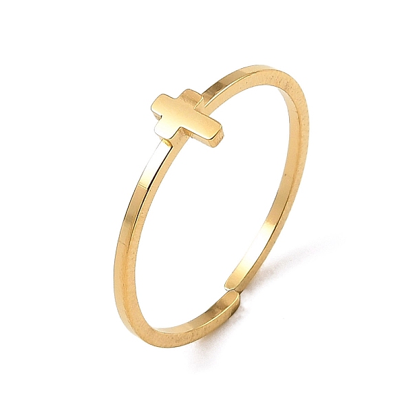 PandaHall 304 Stainless Steel Adjustable Open Cuff Rings, Cross, 1mm, Inner Diameter: 17mm 304 Stainless Steel Cross
PandaHall 304 Stainless Steel Adjustable Open Cuff Rings, Cross, 1mm, Inner Diameter: 17mm 304 Stainless Steel Cross