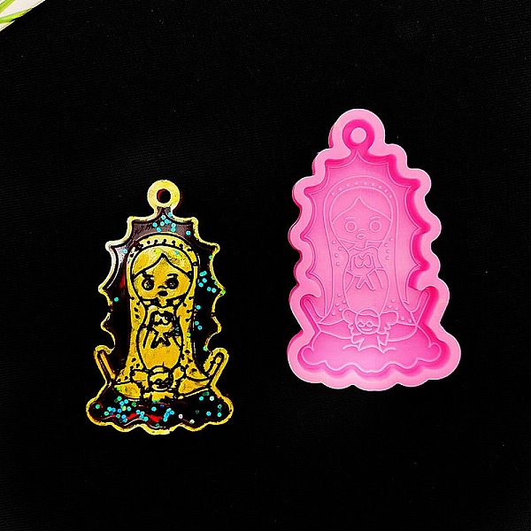 PandaHall Mother's Day Mother Hug Baby Silicone Pendant Molds, for UV Resin, Epoxy Resin Jewelry Making, Flamingo, 74x46x7mm, Hole: 3.7mm..., Pink
PandaHall Mother's Day Mother Hug Baby Silicone Pendant Molds, for UV Resin, Epoxy Resin Jewelry Making, Flamingo, 74x46x7mm, Hole: 3.7mm..., Pink