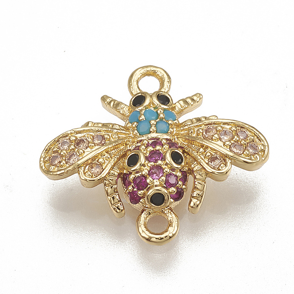 PandaHall Brass Micro Pave Cubic Zirconia Links, Bees, Colorful, Nickel Free, Real 18K Gold Plated, 13x15x3mm, Hole: 1.5mm Brass+Cubic...
PandaHall Brass Micro Pave Cubic Zirconia Links, Bees, Colorful, Nickel Free, Real 18K Gold Plated, 13x15x3mm, Hole: 1.5mm Brass+Cubic...