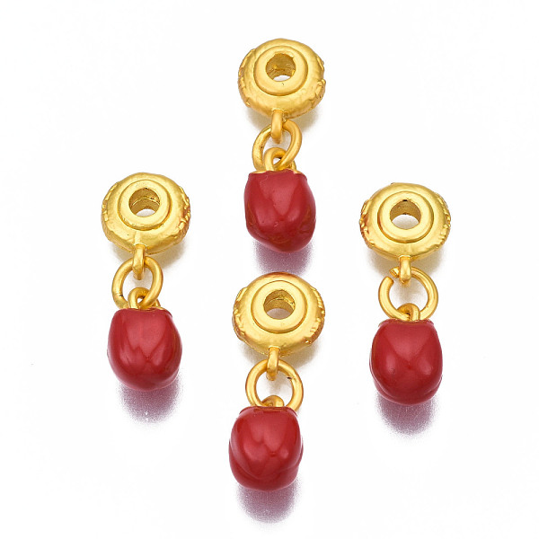 PandaHall Autumn Theme Rack Plating Alloy Enamel Pendants, Cadmium Free & Lead Free, Matte Gold Color, Persimmon, Dark Red, 24mm, Hole...
PandaHall Autumn Theme Rack Plating Alloy Enamel Pendants, Cadmium Free & Lead Free, Matte Gold Color, Persimmon, Dark Red, 24mm, Hole...