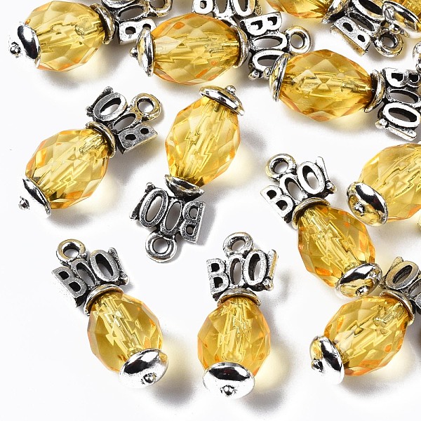 PandaHall Transparent Acrylic Pendants, with Alloy Findings, Cadmium Free & Lead Free, Antique Silver, Halloween, Word Boo with with Oval..., Gold
PandaHall Transparent Acrylic Pendants, with Alloy Findings, Cadmium Free & Lead Free, Antique Silver, Halloween, Word Boo with with Oval..., Gold