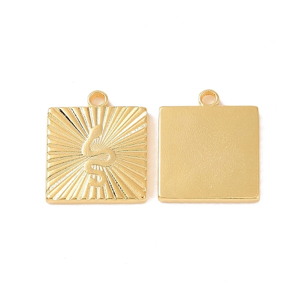 PandaHall Ion Plating(IP) 304 Stainless Steel Pendants, Square & Snake Charms, Golden, 22x19.5x2.5mm, Hole: 2.5mm 304 Stainless Steel Snake
PandaHall Ion Plating(IP) 304 Stainless Steel Pendants, Square & Snake Charms, Golden, 22x19.5x2.5mm, Hole: 2.5mm 304 Stainless Steel Snake