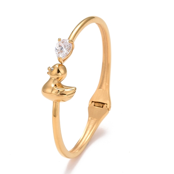 PandaHall Clear Cubic Zirconia Duck Cuff Bangle, 304 Stainless Steel Hinged Open Bangle for Women, Golden, Inner Diameter: 2-1/4 inch(5.6cm)...
PandaHall Clear Cubic Zirconia Duck Cuff Bangle, 304 Stainless Steel Hinged Open Bangle for Women, Golden, Inner Diameter: 2-1/4 inch(5.6cm)...