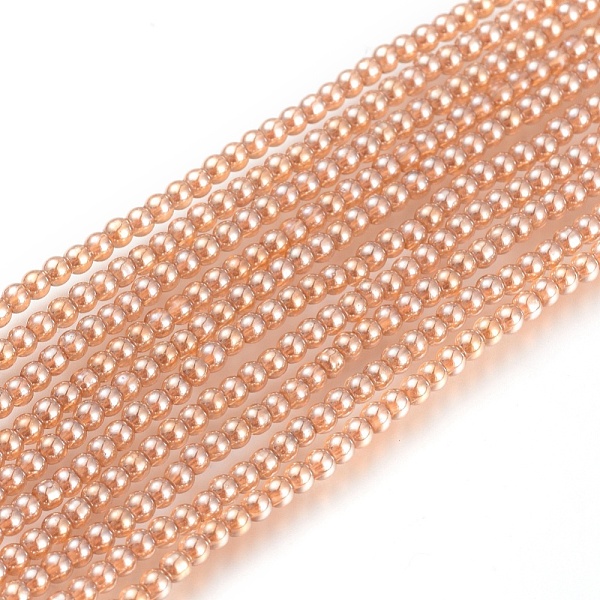 PandaHall Electroplate Glass Beads Strands, Round, Pear Luster Plated, Light Salmon, 2mm, Hole: 0.6mm, about 180pcs/strand, 14.17 inch(36cm)...
PandaHall Electroplate Glass Beads Strands, Round, Pear Luster Plated, Light Salmon, 2mm, Hole: 0.6mm, about 180pcs/strand, 14.17 inch(36cm)...