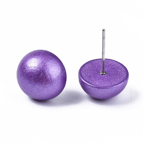 PandaHall Pearlized Half Round Schima Wood Earrings for Girl Women, Stud Earrings with 316 Surgical Stainless Steel Pins, Medium Purple...
PandaHall Pearlized Half Round Schima Wood Earrings for Girl Women, Stud Earrings with 316 Surgical Stainless Steel Pins, Medium Purple...