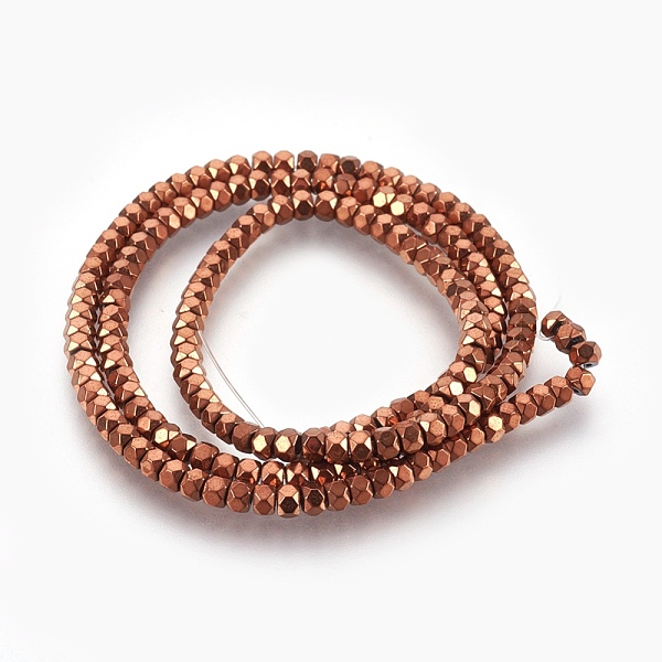 PandaHall Electroplated Non-magnetic Synthetic Hematite Bead Strand, Rondelle, Faceted, Copper Plated, 3x2mm, Hole: 0.8mm, about...
PandaHall Electroplated Non-magnetic Synthetic Hematite Bead Strand, Rondelle, Faceted, Copper Plated, 3x2mm, Hole: 0.8mm, about...