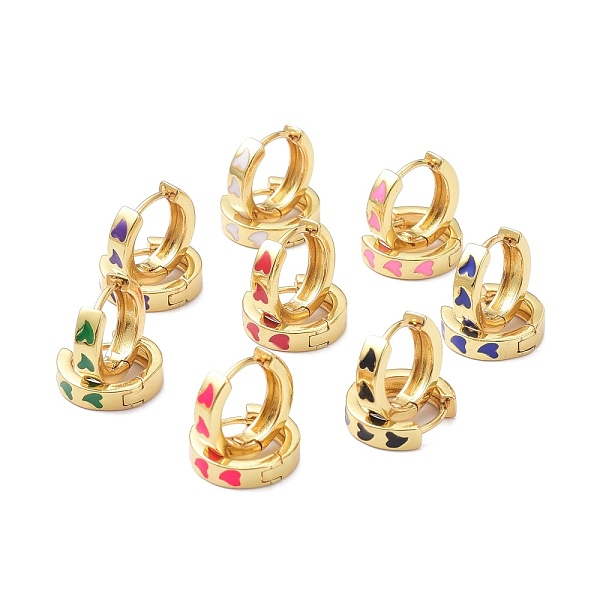 PandaHall Brass Enamel Hoop Earrings, Real 18K Gold Plated, Ring with Heart, Cadmium Free & Lead Free, Mixed Color, 13x13.5x3.5mm, Pin: 1mm..., Multicolor
PandaHall Brass Enamel Hoop Earrings, Real 18K Gold Plated, Ring with Heart, Cadmium Free & Lead Free, Mixed Color, 13x13.5x3.5mm, Pin: 1mm..., Multicolor