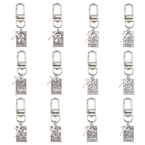 PandaHall DICOSMETIC Alloy Tarot Pendants Decorations, with Alloy Swivel Clasps and Cross Charms, Rectangle, Antique Silver, 59mm, 6pcs/set...
PandaHall DICOSMETIC Alloy Tarot Pendants Decorations, with Alloy Swivel Clasps and Cross Charms, Rectangle, Antique Silver, 59mm, 6pcs/set...