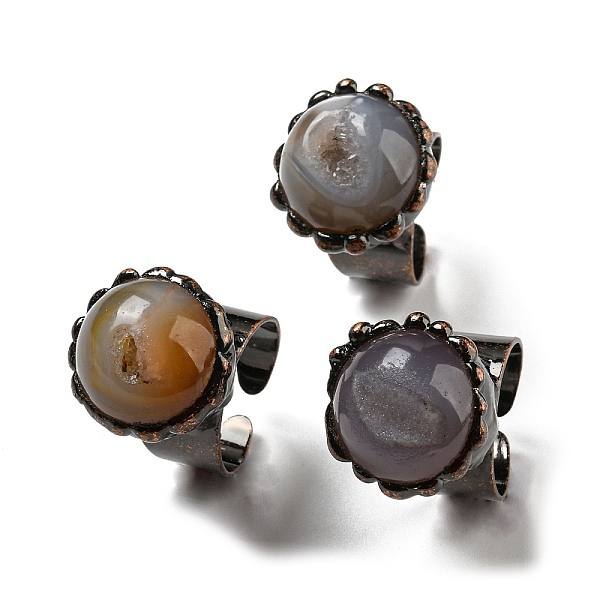 PandaHall Flat Round Natural Druzy Geode Agate Open Cuff Rings, Red Copper Tin Finger Ring, Cadmium Free & Lead Free, Inner Diameter...
PandaHall Flat Round Natural Druzy Geode Agate Open Cuff Rings, Red Copper Tin Finger Ring, Cadmium Free & Lead Free, Inner Diameter...