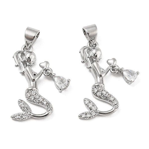 PandaHall Brass Micro Pave Clear Cubic Zirconia Pendants, Mermaid Charms, Real Platinum Plated, 21.5x13x3mm, Hole: 5x3.2mm Brass+Cubic...
PandaHall Brass Micro Pave Clear Cubic Zirconia Pendants, Mermaid Charms, Real Platinum Plated, 21.5x13x3mm, Hole: 5x3.2mm Brass+Cubic...