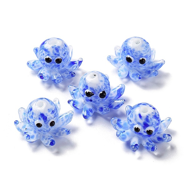 PandaHall Handmade Bumpy Lampwork Beads Strands, Octopus, Cornflower Blue, 15x25x4mm, Hole: 1.4mm Lampwork Octopus
PandaHall Handmade Bumpy Lampwork Beads Strands, Octopus, Cornflower Blue, 15x25x4mm, Hole: 1.4mm Lampwork Octopus