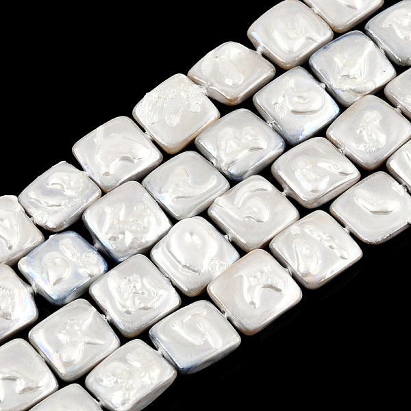 PandaHall Plating Natural Freshwater Shell Beads Strands, Imitate Baroque Pearl Keshi Pearl Beads, Square, 10.5~12x10.5~12x3.5~4mm, Hole...
PandaHall Plating Natural Freshwater Shell Beads Strands, Imitate Baroque Pearl Keshi Pearl Beads, Square, 10.5~12x10.5~12x3.5~4mm, Hole...