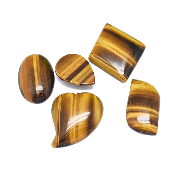 PandaHall Natural Tiger Eye Cabochons, Mixed Shapes, 30~50x22~40x6~8mm Tiger Eye Mixed Shapes Brown
PandaHall Natural Tiger Eye Cabochons, Mixed Shapes, 30~50x22~40x6~8mm Tiger Eye Mixed Shapes Brown