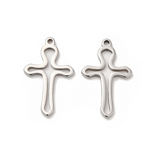 PandaHall 304 Stainless Steel Pendants, Hollow, Cross Charm, Stainless Steel Color, 17x10.5x1mm, Hole: 1mm 304 Stainless Steel Cross
PandaHall 304 Stainless Steel Pendants, Hollow, Cross Charm, Stainless Steel Color, 17x10.5x1mm, Hole: 1mm 304 Stainless Steel Cross