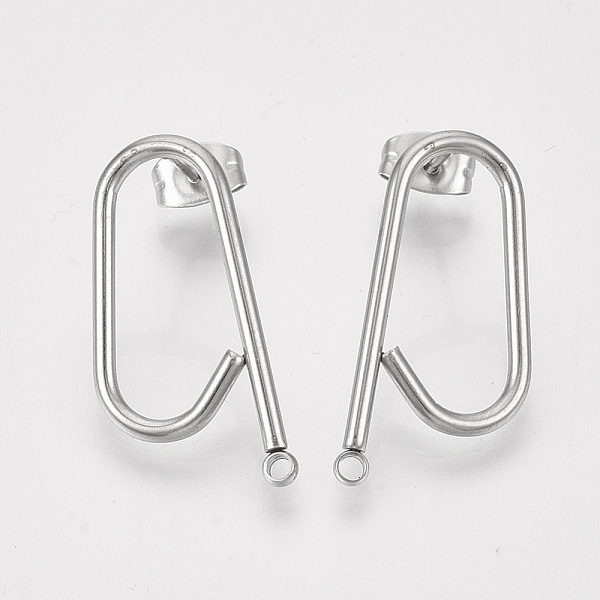 PandaHall 304 Stainless Steel Stud Earring Findings, with Ear Nuts/Earring Backs, Stainless Steel Color, 24x12x1.5mm, Hole: 1.5mm, Pin...
PandaHall 304 Stainless Steel Stud Earring Findings, with Ear Nuts/Earring Backs, Stainless Steel Color, 24x12x1.5mm, Hole: 1.5mm, Pin...