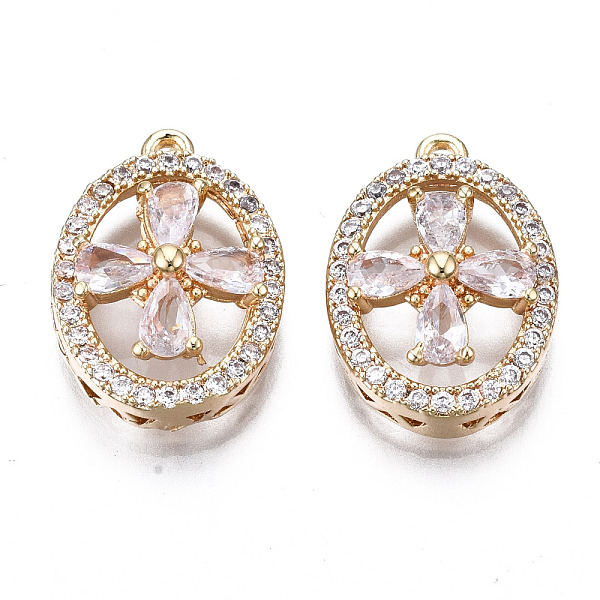 PandaHall Brass Micro Pave Clear Cubic Zirconia Pendants, Long-Lasting Plated, Cadmium Free & Lead Free, Oval with Clover, Light Gold...
PandaHall Brass Micro Pave Clear Cubic Zirconia Pendants, Long-Lasting Plated, Cadmium Free & Lead Free, Oval with Clover, Light Gold...