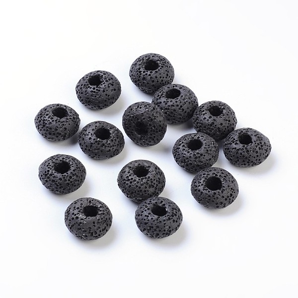 PandaHall Lava Rock Gemstone European Beads, Large Hole Beads, No Metal Core, Rondelle, Black, 15~16.5x9~10mm, Hole: 5mm Lava Rock Rondelle...
PandaHall Lava Rock Gemstone European Beads, Large Hole Beads, No Metal Core, Rondelle, Black, 15~16.5x9~10mm, Hole: 5mm Lava Rock Rondelle...