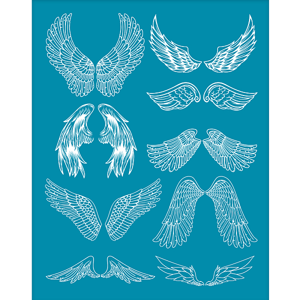 PandaHall Silk Screen Printing Stencil, for Painting on Wood, DIY Decoration T-Shirt Fabric, Wing Pattern, 100x127mm Nylon Wing Cyan
PandaHall Silk Screen Printing Stencil, for Painting on Wood, DIY Decoration T-Shirt Fabric, Wing Pattern, 100x127mm Nylon Wing Cyan