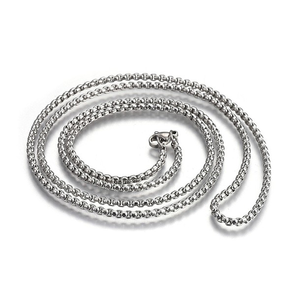 PandaHall 304 Stainless Steel Box Chain Necklaces, with Lobster Claw Clasps, Stainless Steel Color, 29.5 inch(75cm), 2.5mm 304 Stainless...
PandaHall 304 Stainless Steel Box Chain Necklaces, with Lobster Claw Clasps, Stainless Steel Color, 29.5 inch(75cm), 2.5mm 304 Stainless...