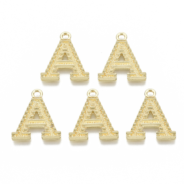 PandaHall Alloy Pendants, Cadmium Free & Nickel Free & Lead Free, Initial Letter, Real 18K Gold Plated, 21x18x2mm, Hole: 2mm Alloy Letter A
PandaHall Alloy Pendants, Cadmium Free & Nickel Free & Lead Free, Initial Letter, Real 18K Gold Plated, 21x18x2mm, Hole: 2mm Alloy Letter A