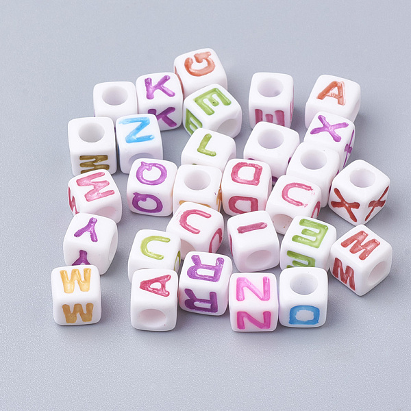 PandaHall Acrylic Beads, Horizontal Hole, Cube with Mixed Color Letter, Letter, 6x6x6mm, Hole: 3mm, about 2600pcs/500g Acrylic Letter..., Multicolor
PandaHall Acrylic Beads, Horizontal Hole, Cube with Mixed Color Letter, Letter, 6x6x6mm, Hole: 3mm, about 2600pcs/500g Acrylic Letter..., Multicolor
